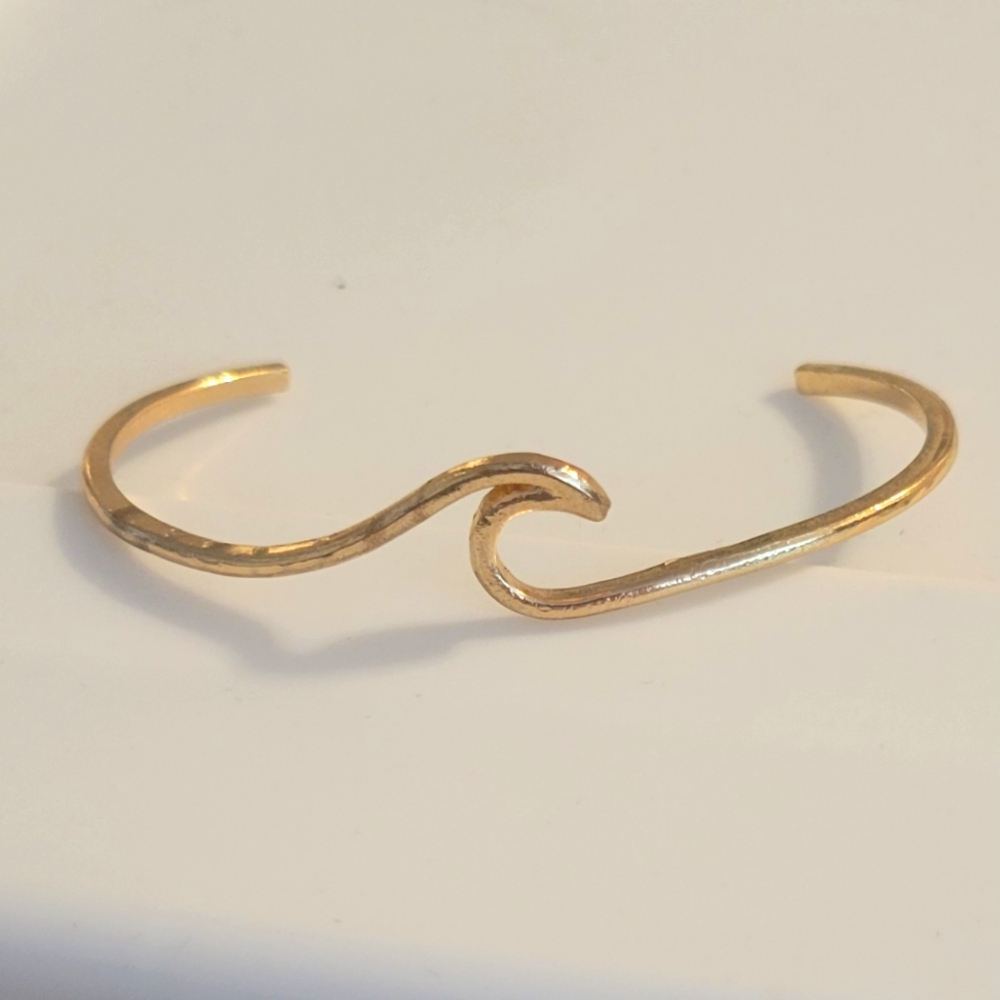 Gold Wave Cuff Bracelet